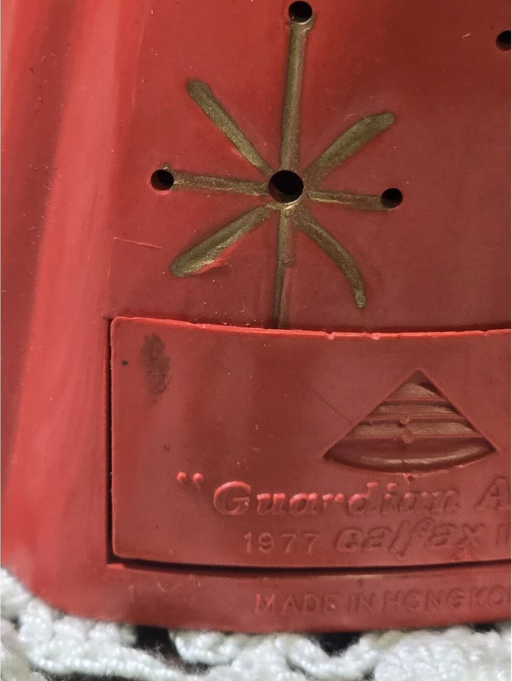 Vintage Guardian Angel Christmas Tree Fire Alert Detector 1977 Hard Plastic